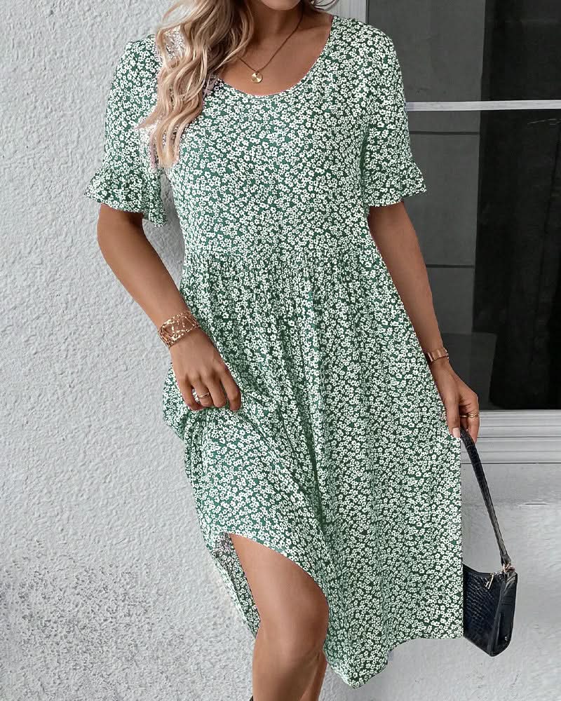 Giulietta - Dames Korte Mouwen Jurk met Bloemenprint