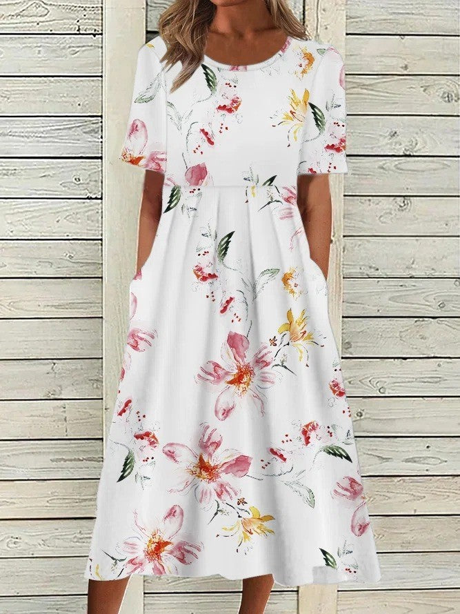 Silvestra – Geprinte Midi Jurk