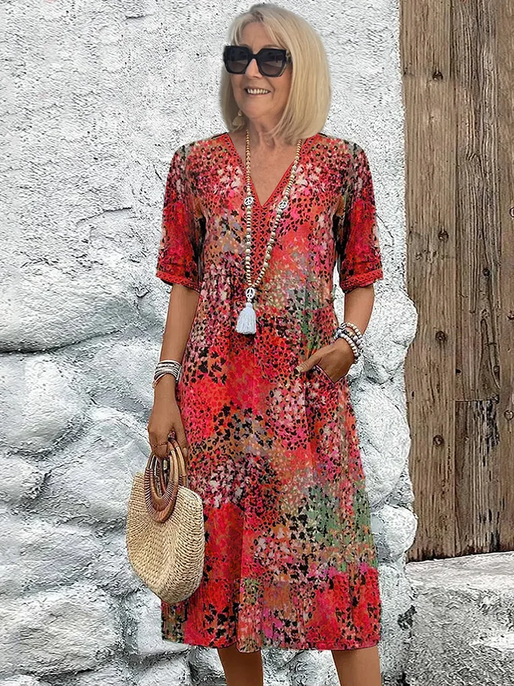 Marisa - Ontspannen elegantie bloemen jurk