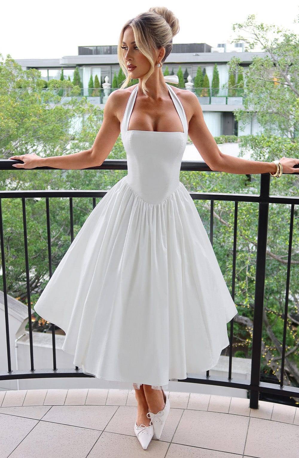Ismeralda - Halter Midi Bruidsgast Jurk