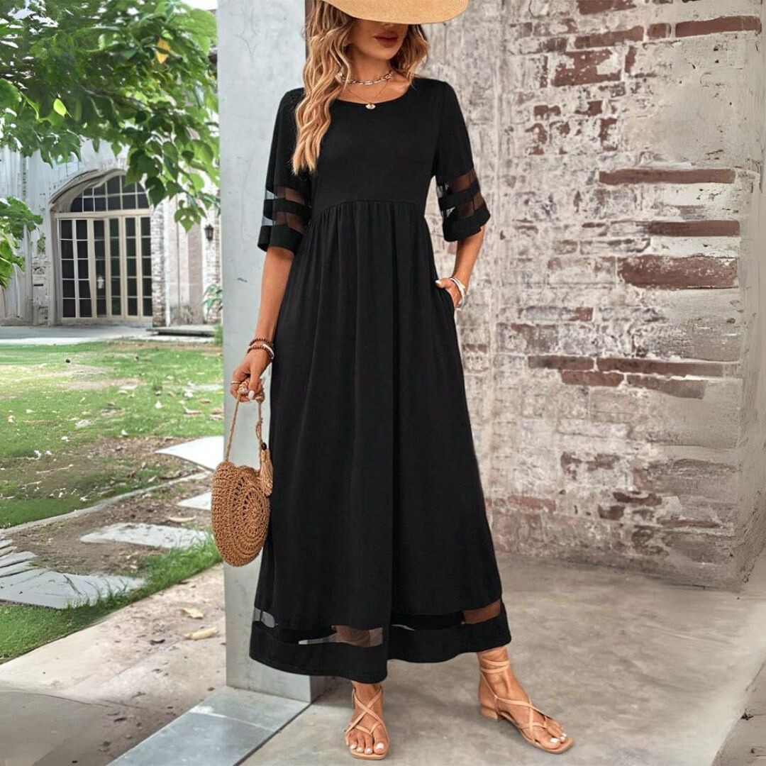 Isa - Maxi Jurk met Statement Mouwen