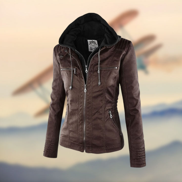 Ingrid – Stoere Getailleerde Leren Jacket