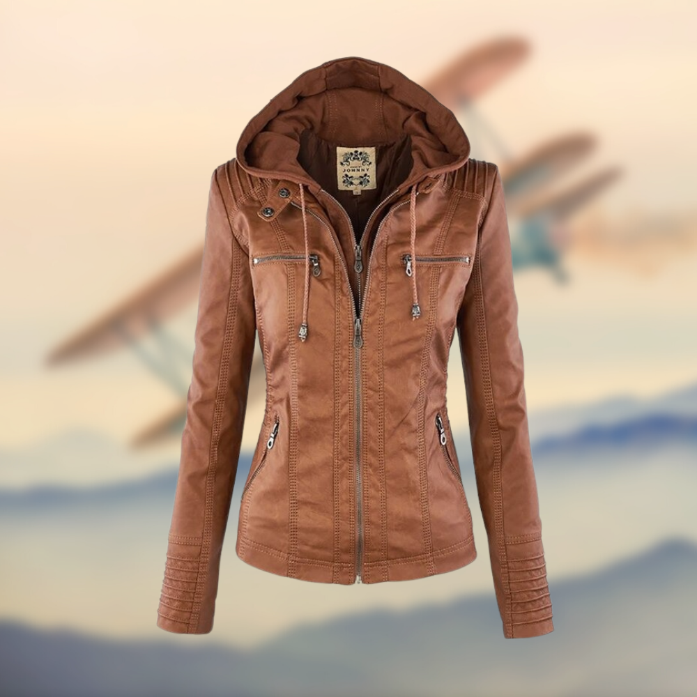 Ingrid – Stoere Getailleerde Leren Jacket