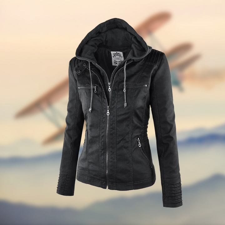 Ingrid – Stoere Getailleerde Leren Jacket