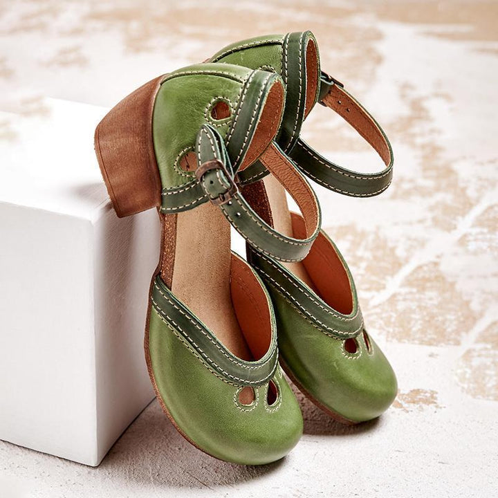Evelina – Dames Orthopedische Lage Hak Platte Sandalen