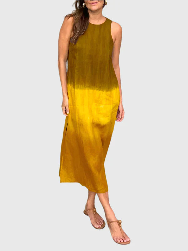 Aurevina - Dames Jurk Mouwloos Ombre Midi