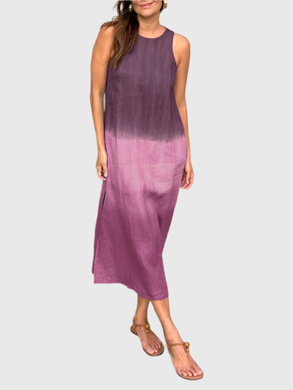 Aurevina - Dames Jurk Mouwloos Ombre Midi
