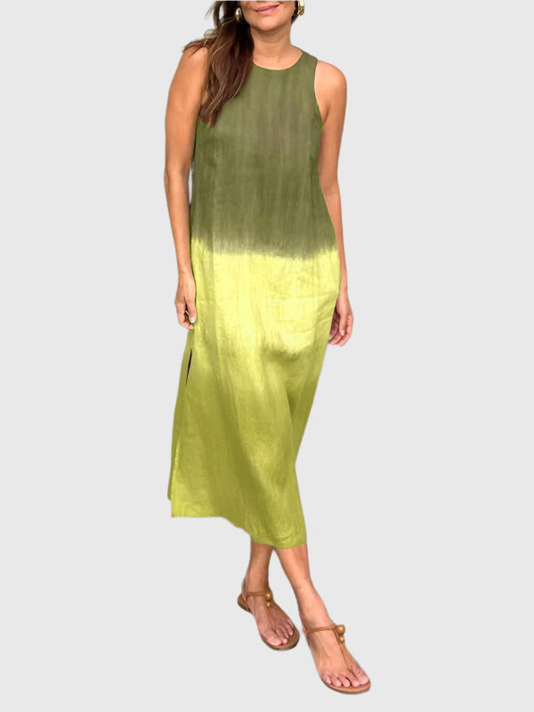 Aurevina - Dames Jurk Mouwloos Ombre Midi