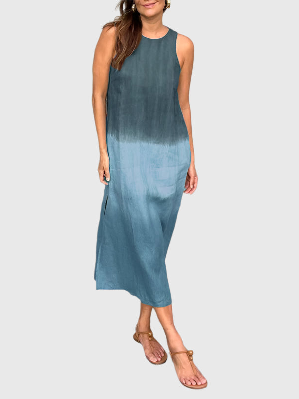 Aurevina - Dames Jurk Mouwloos Ombre Midi