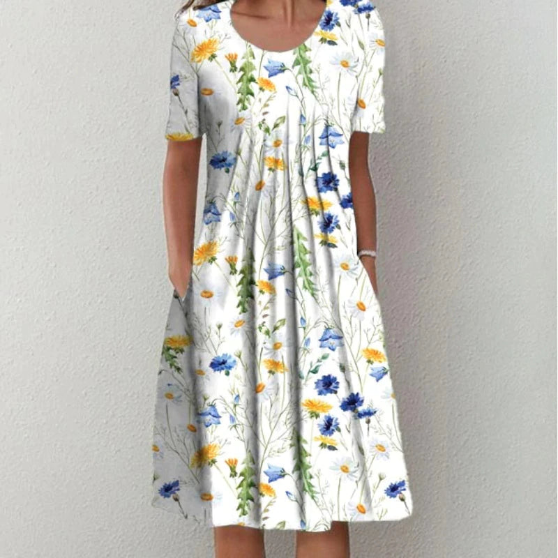 Elisa - Praktische elegantie bloemen jurk
