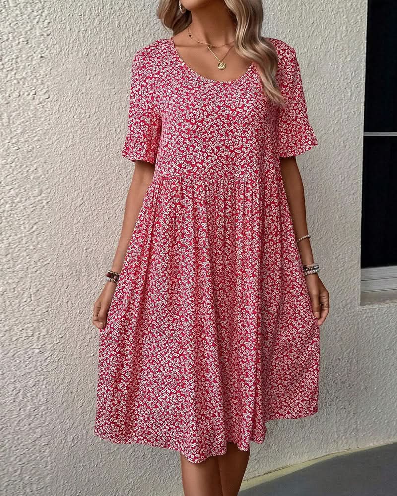 Giulietta - Dames Korte Mouwen Jurk met Bloemenprint