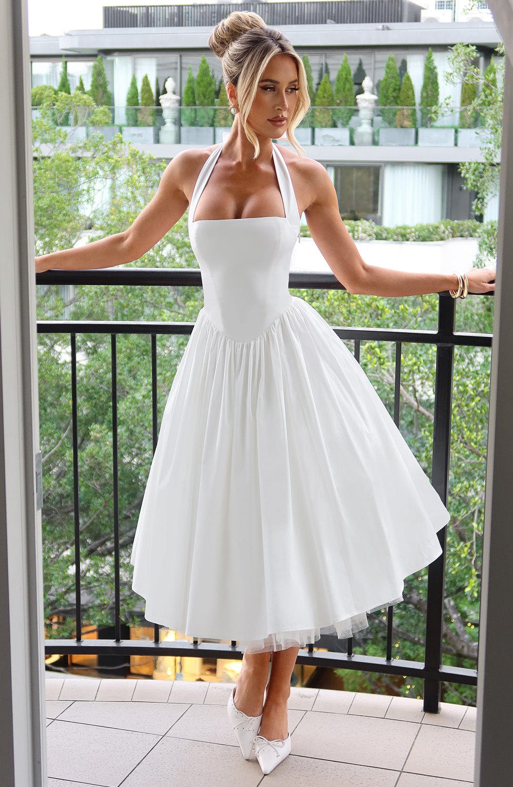Ismeralda - Halter Midi Bruidsgast Jurk