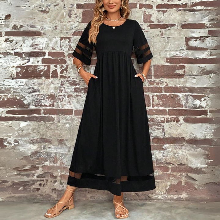 Isa - Maxi Jurk met Statement Mouwen