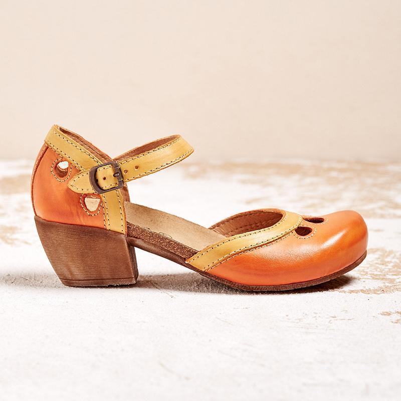 Evelina – Dames Orthopedische Lage Hak Platte Sandalen