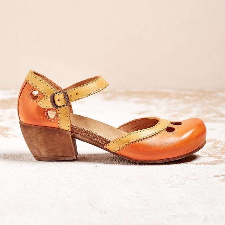 Evelina – Dames Orthopedische Lage Hak Platte Sandalen