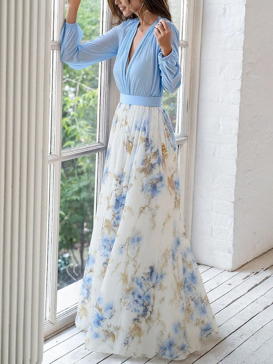 Angelica – Maxi Jurk met Stralende Bloemenprint