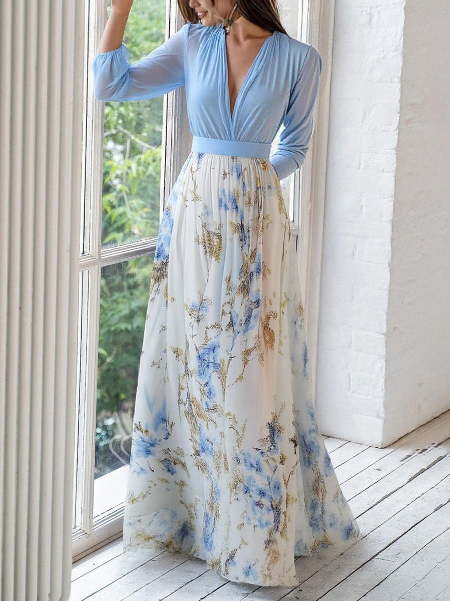 Angelica – Maxi Jurk met Stralende Bloemenprint