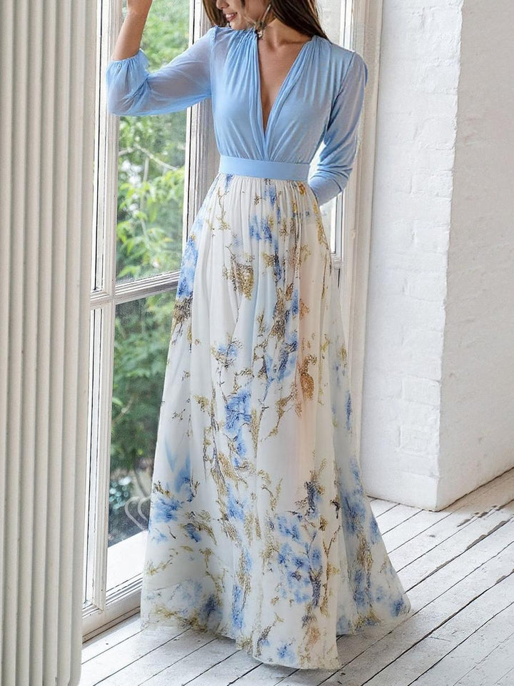 Angelica – Maxi Jurk met Stralende Bloemenprint