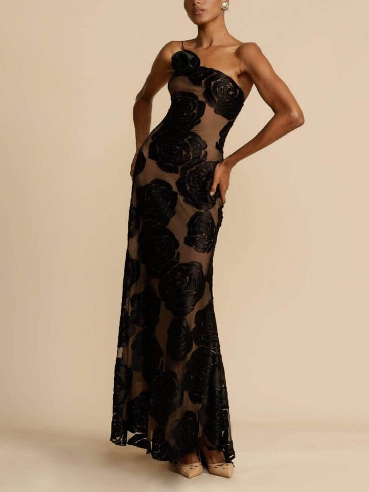 Angelina - Maxi Bloemen Bruiloft Gast Jurk voor Dames