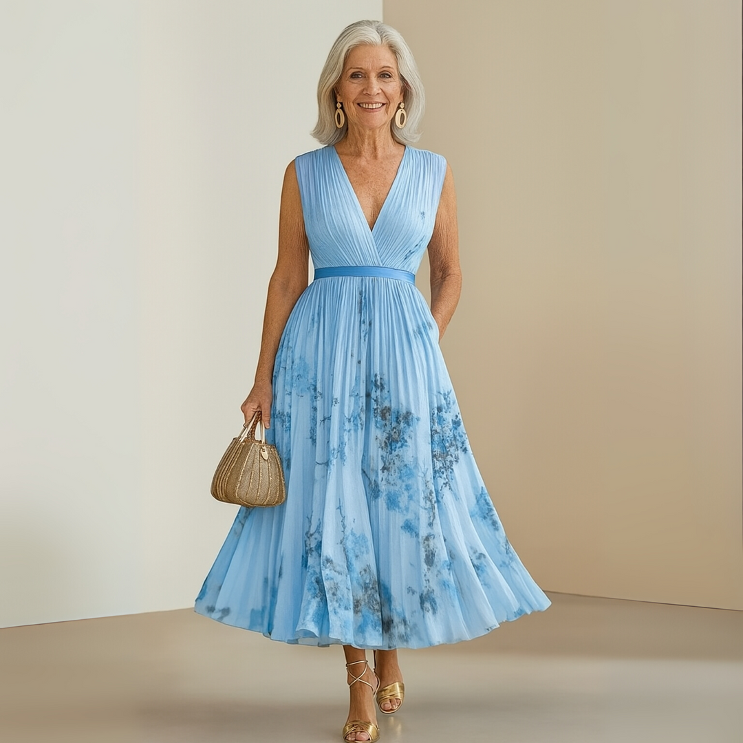 Fotini - Luchtige Mouwloze Zomer Maxi Jurk