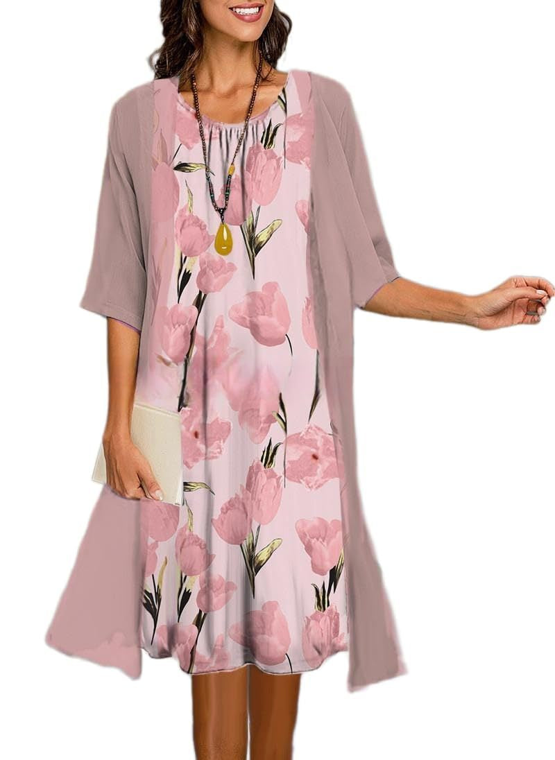 Allegra - Vloeiende charme bloemen jurk