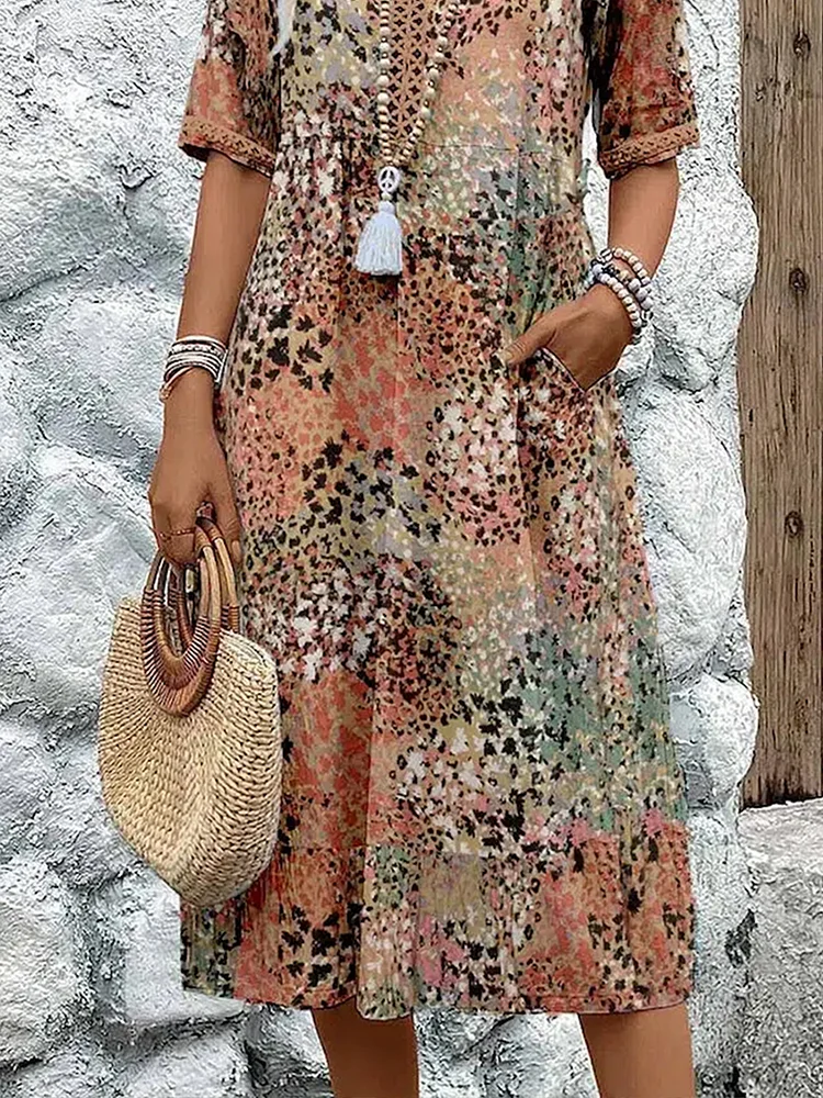 Marisa - Ontspannen elegantie bloemen jurk