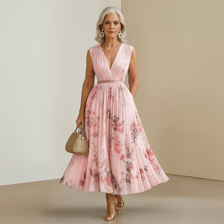 Fotini - Luchtige Mouwloze Zomer Maxi Jurk