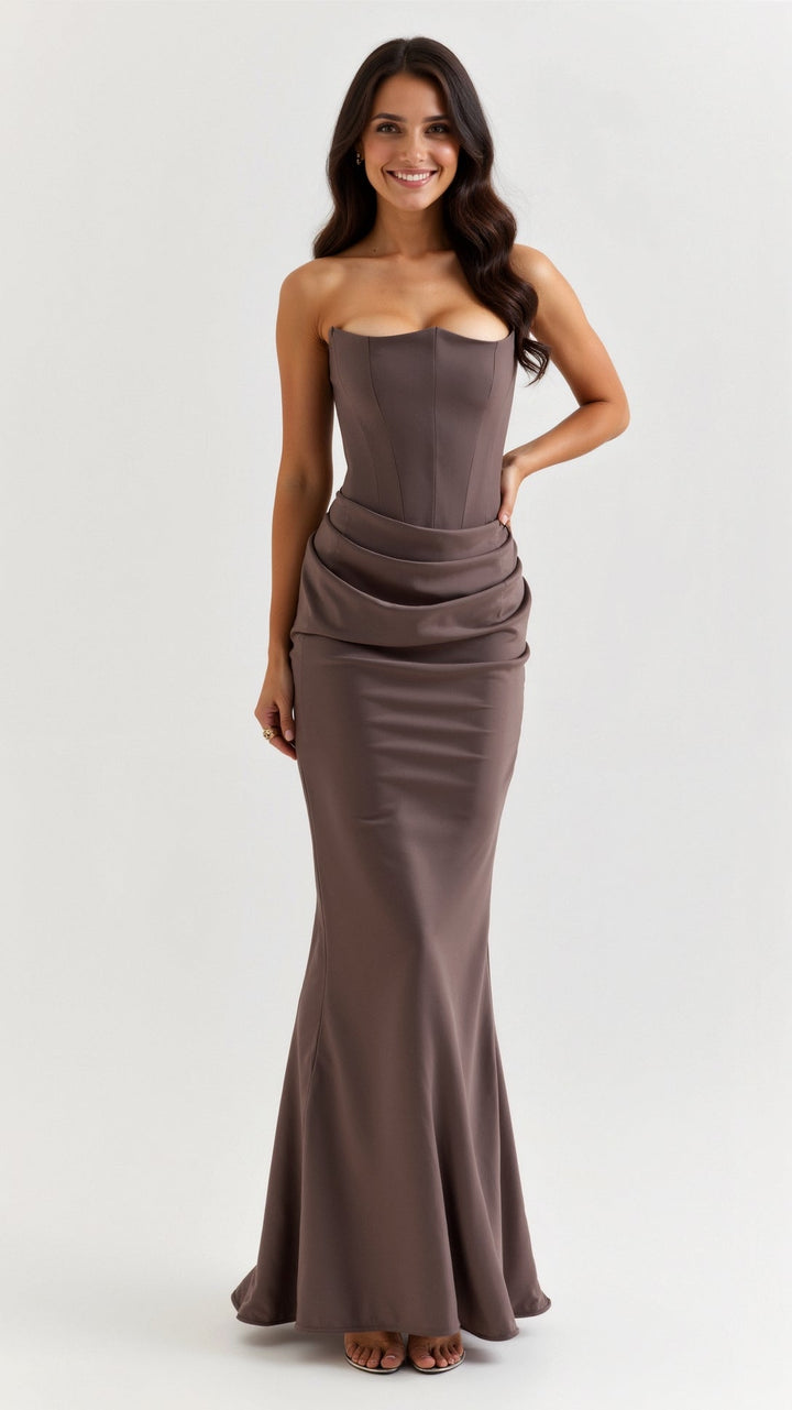 Marit - Elegante Column Maxi Jurk