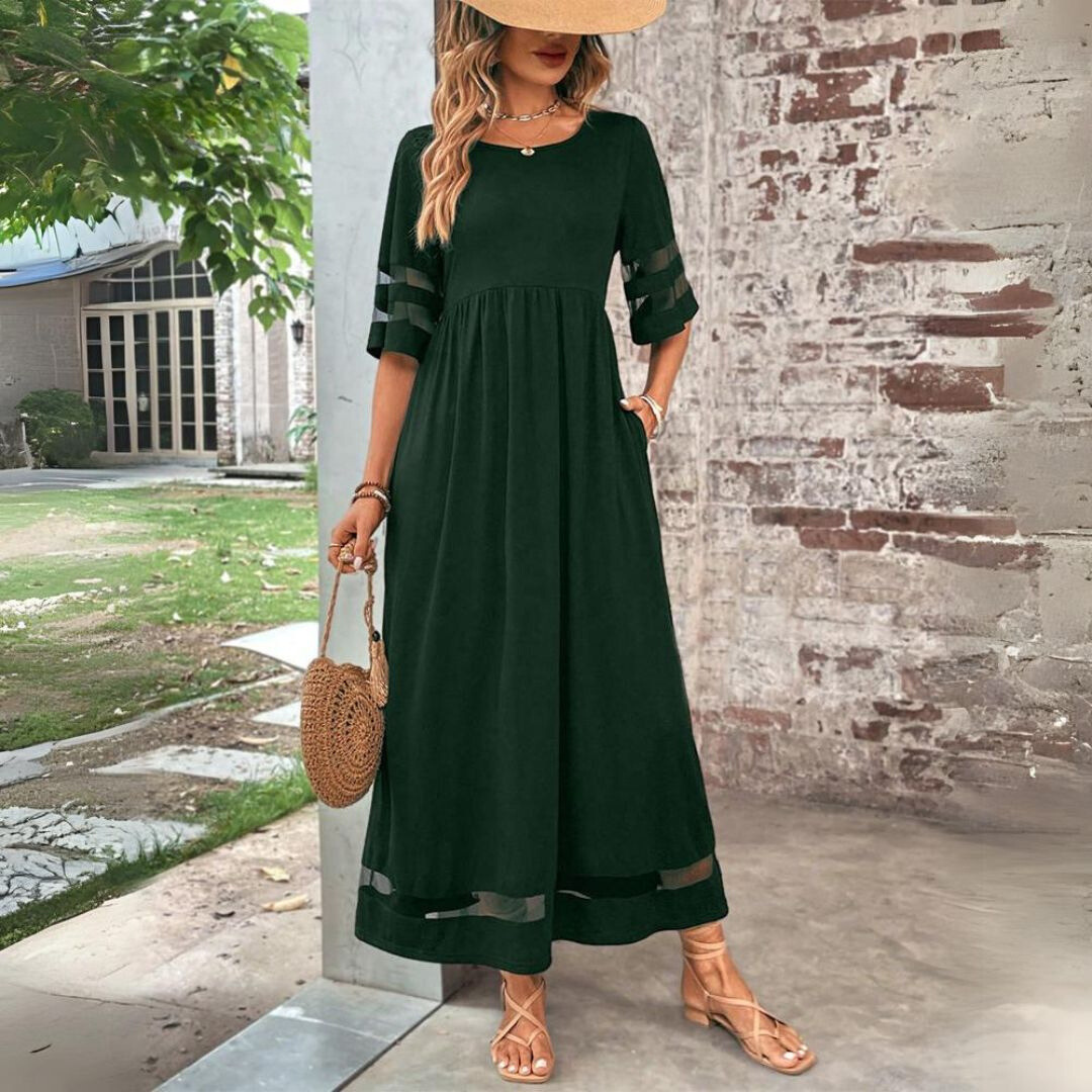 Isa - Maxi Jurk met Statement Mouwen