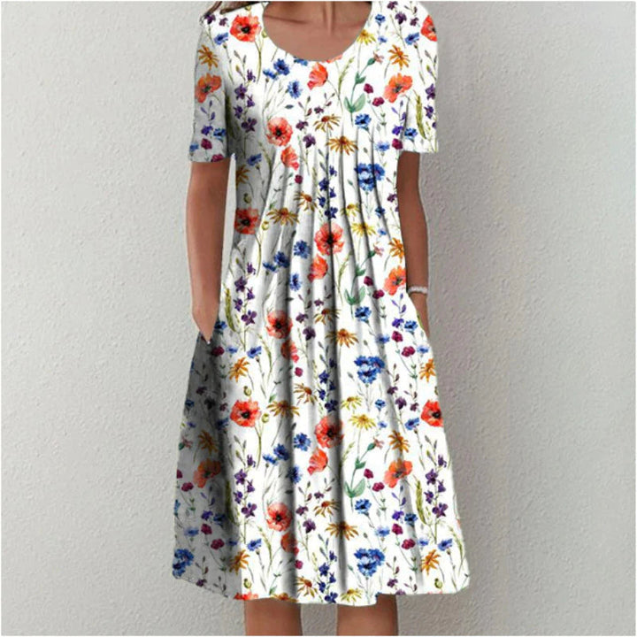 Elisa - Praktische elegantie bloemen jurk