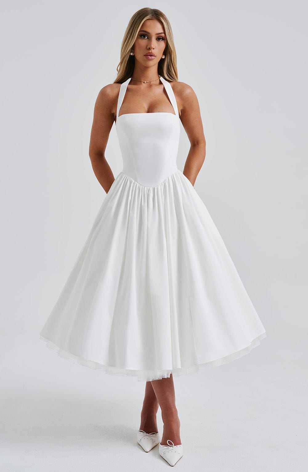 Ismeralda - Halter Midi Bruidsgast Jurk