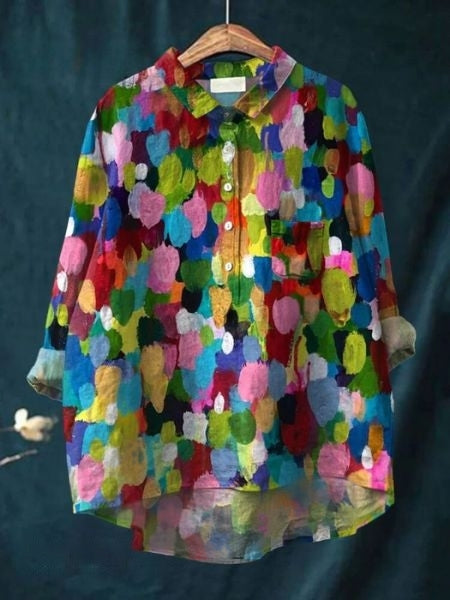 Isadora – Dames Blouse met Bloemenprint en Knoopsluiting