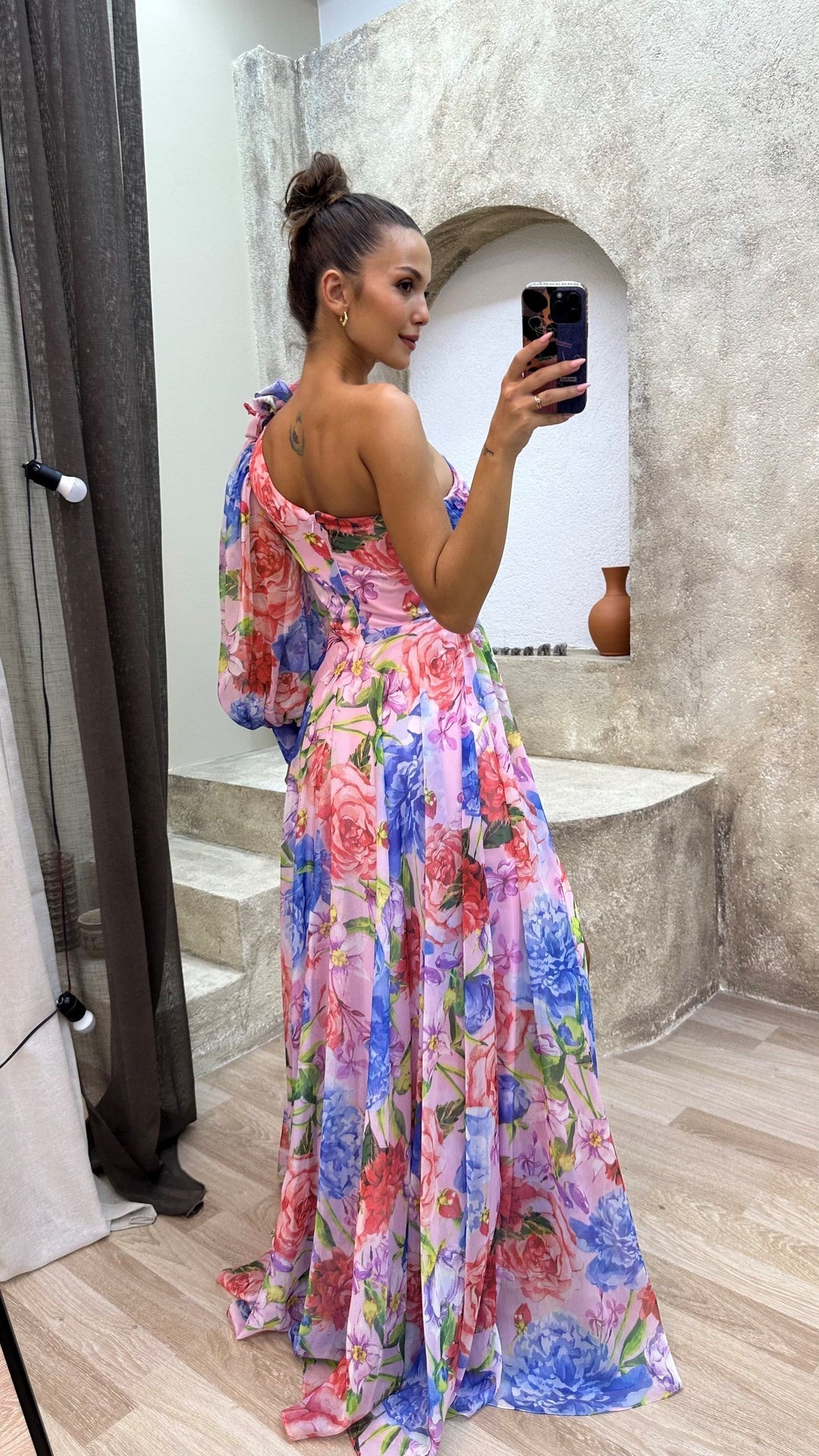 Eleanor – Dames Elegante Bloemen Maxi Jurk met Split