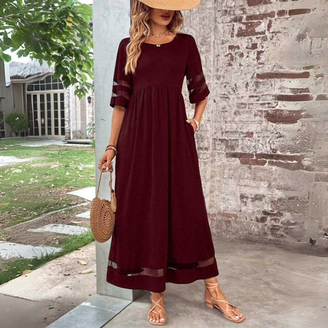 Isa - Maxi Jurk met Statement Mouwen