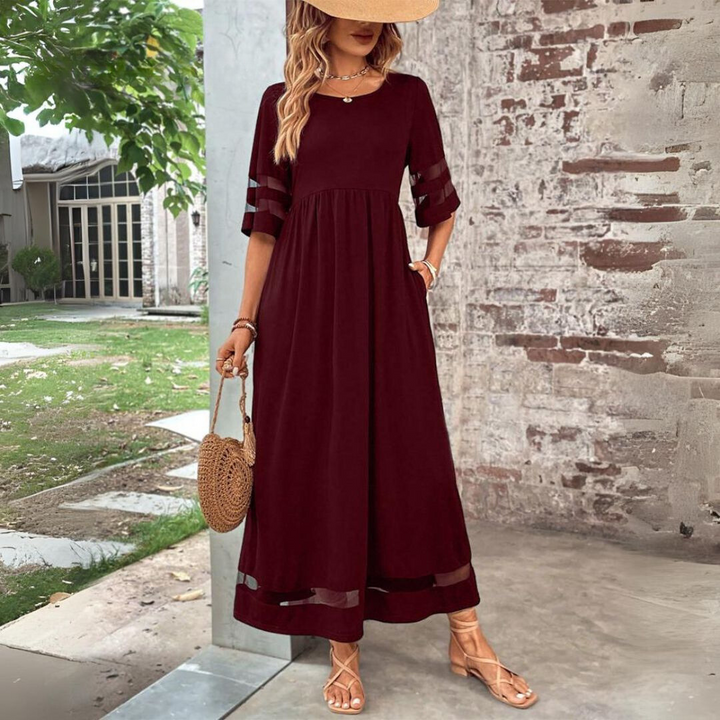 Isa - Maxi Jurk met Statement Mouwen