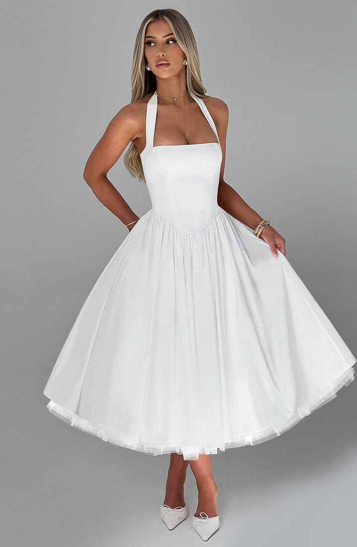Ismeralda - Halter Midi Bruidsgast Jurk