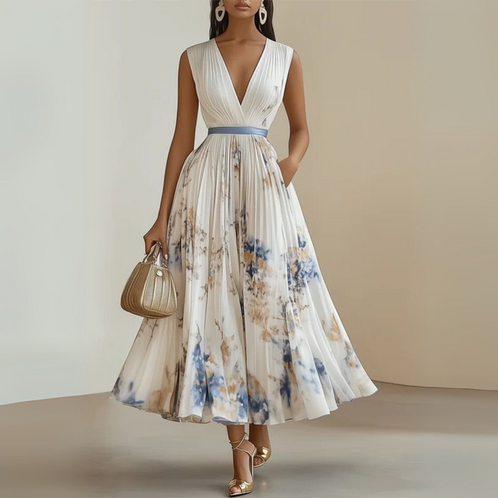 Fotini - Luchtige Mouwloze Zomer Maxi Jurk