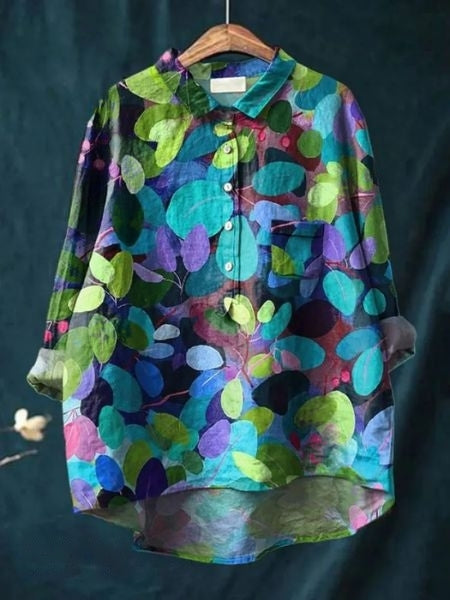 Isadora – Dames Blouse met Bloemenprint en Knoopsluiting