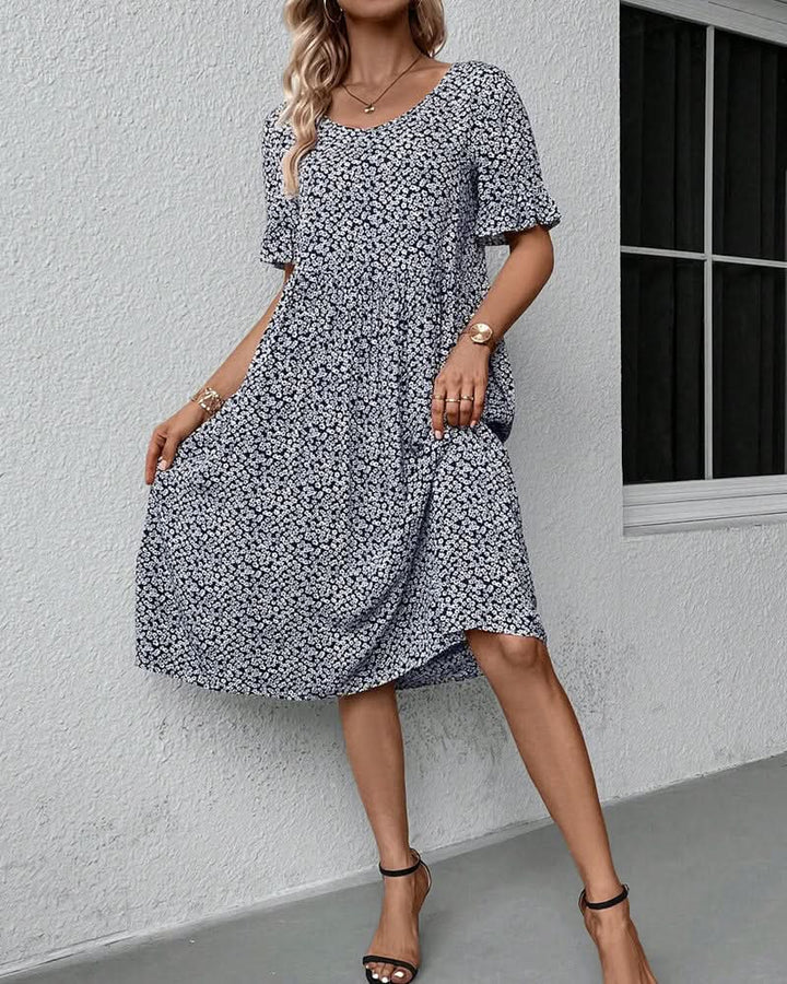 Giulietta - Dames Korte Mouwen Jurk met Bloemenprint