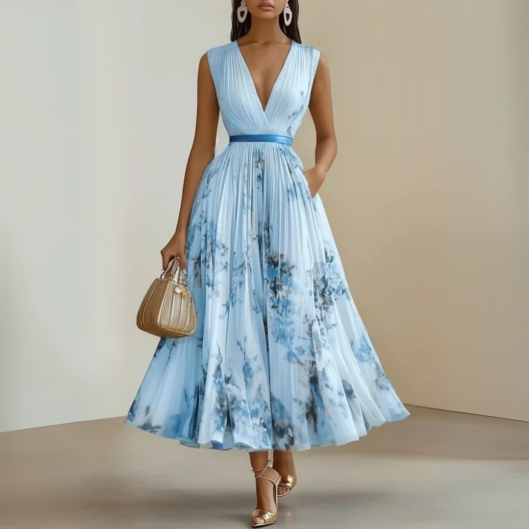 Fotini - Luchtige Mouwloze Zomer Maxi Jurk