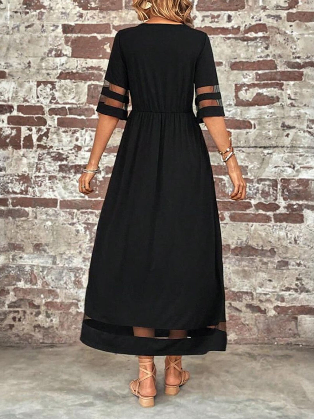 Elenora - Dames Jurk Ronde Hals Maxi