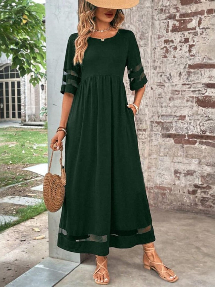 Elenora - Dames Jurk Ronde Hals Maxi