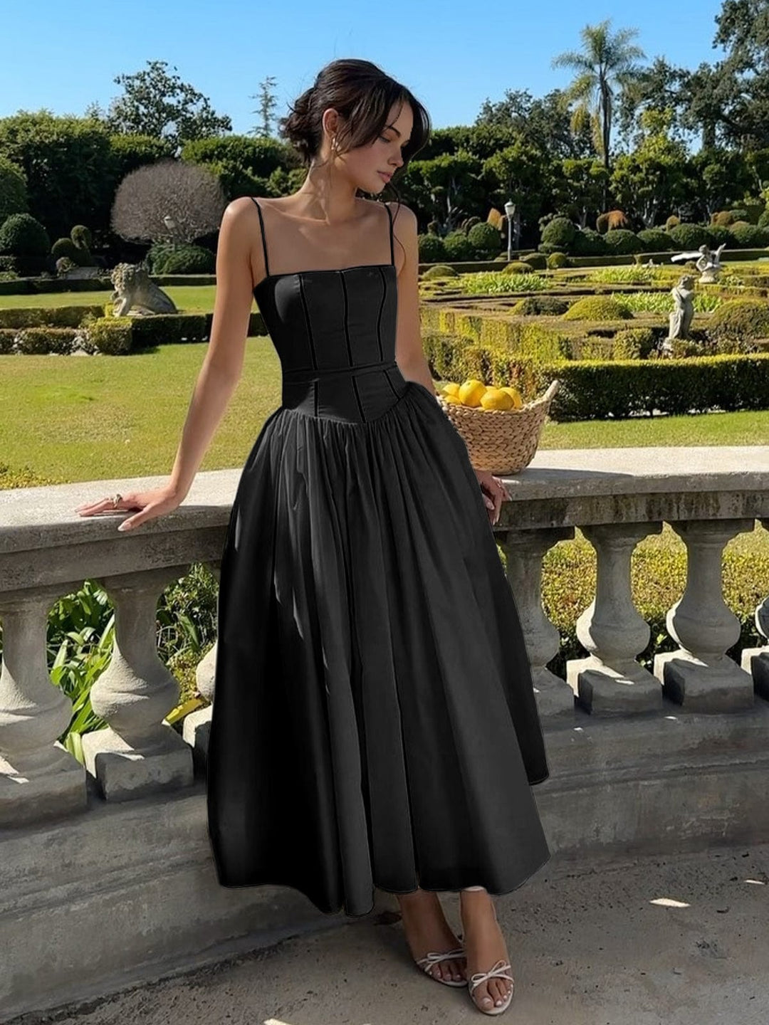 Caterella - Dames Bruidsgast Elegante Corset Midi Jurk