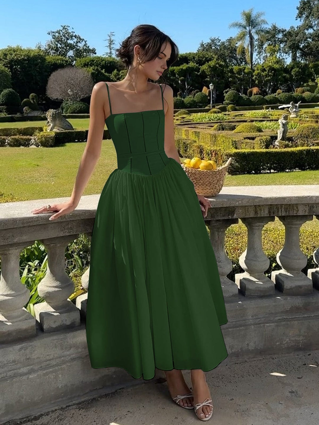 Caterella - Dames Bruidsgast Elegante Corset Midi Jurk