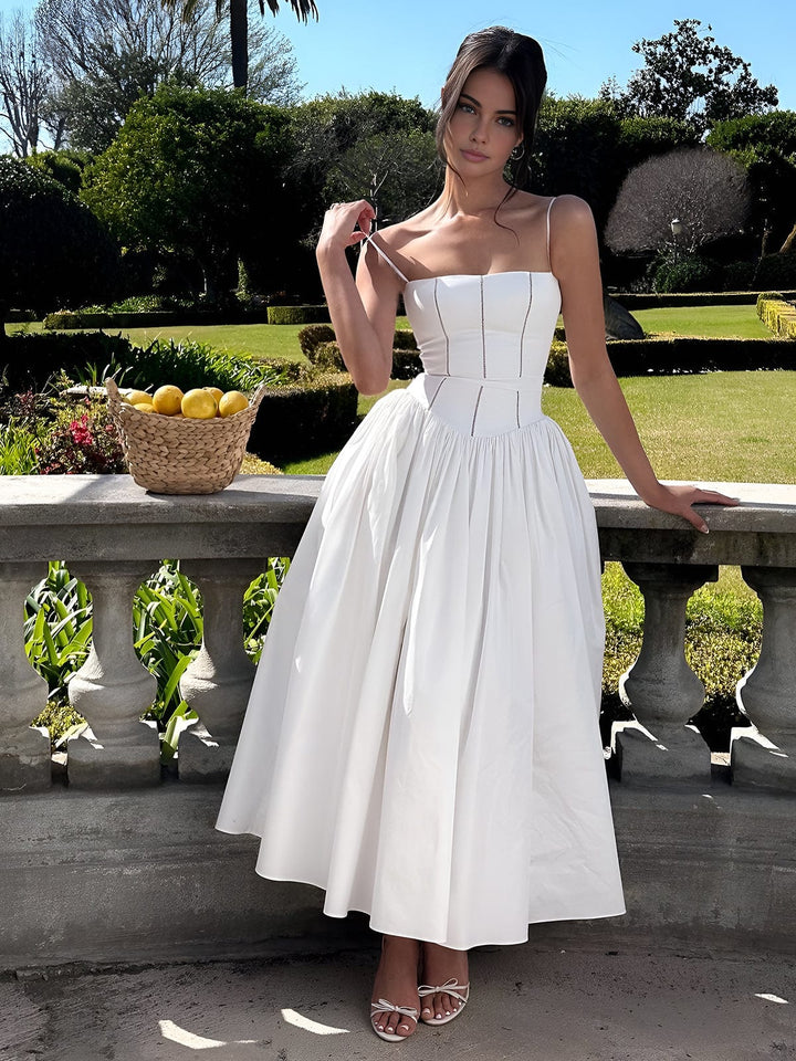Caterella - Dames Bruidsgast Elegante Corset Midi Jurk