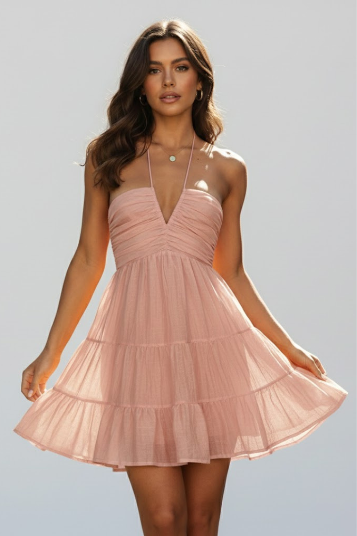 Alessandra - Luchtige charme mini jurk