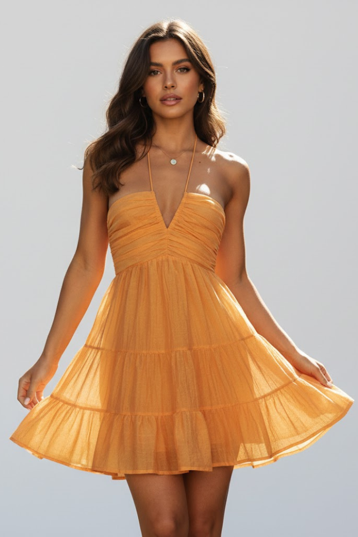 Alessandra - Luchtige charme mini jurk