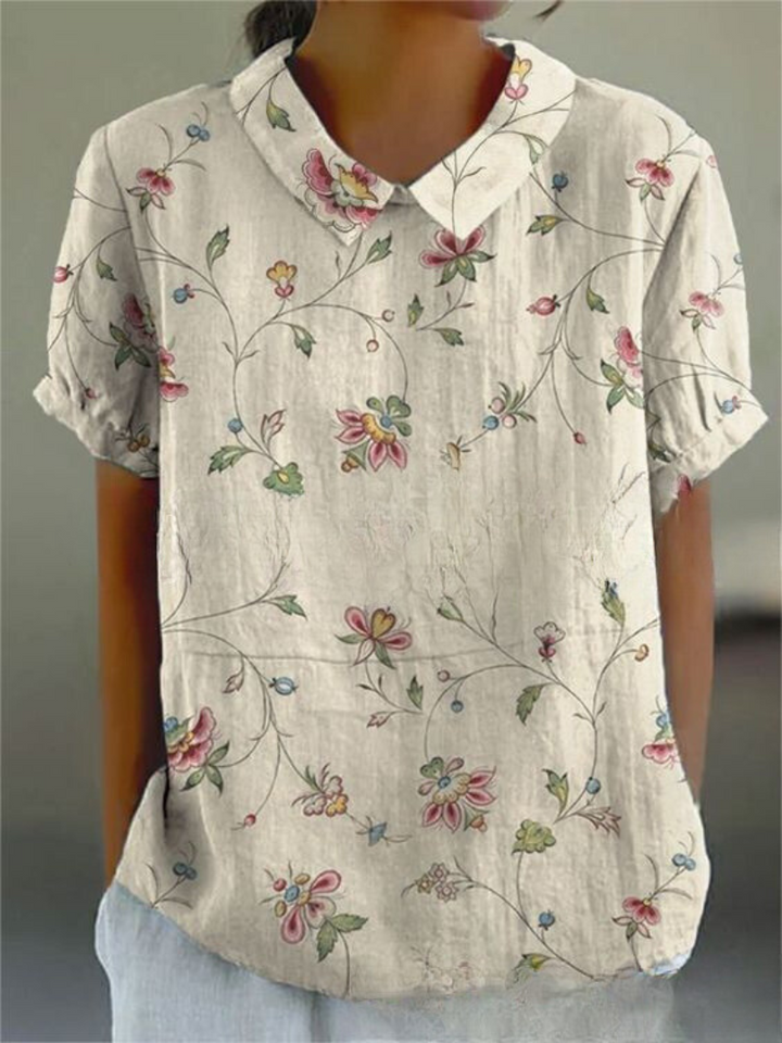 Liliana – Dames Blouse met Bloemenprint en Kraag