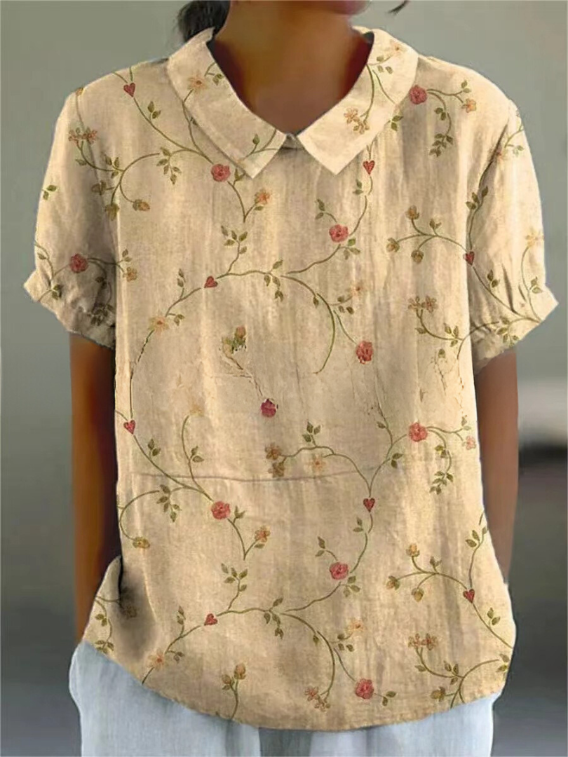 Liliana – Dames Blouse met Bloemenprint en Kraag