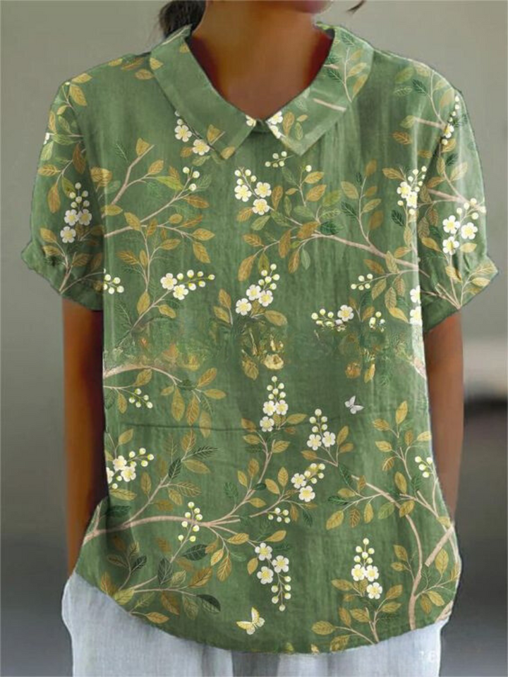 Liliana – Dames Blouse met Bloemenprint en Kraag